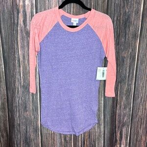 LuLaRoe Randy Raglan 3/4 Sleeve Shirt